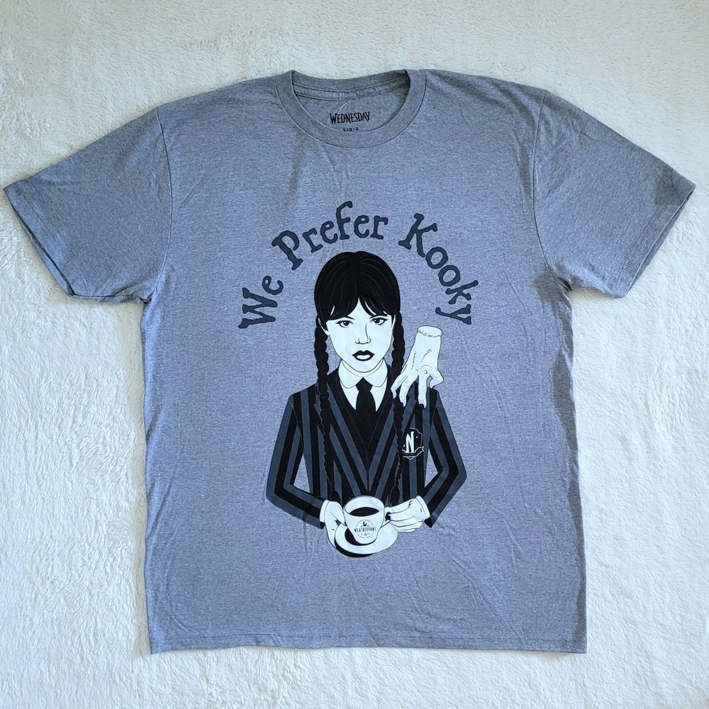 Mad😡 Engine Global🌎 LLC Wednesday Addams "We Prefer Kooky" Graphic Tee👕 - Picture 7 of 11